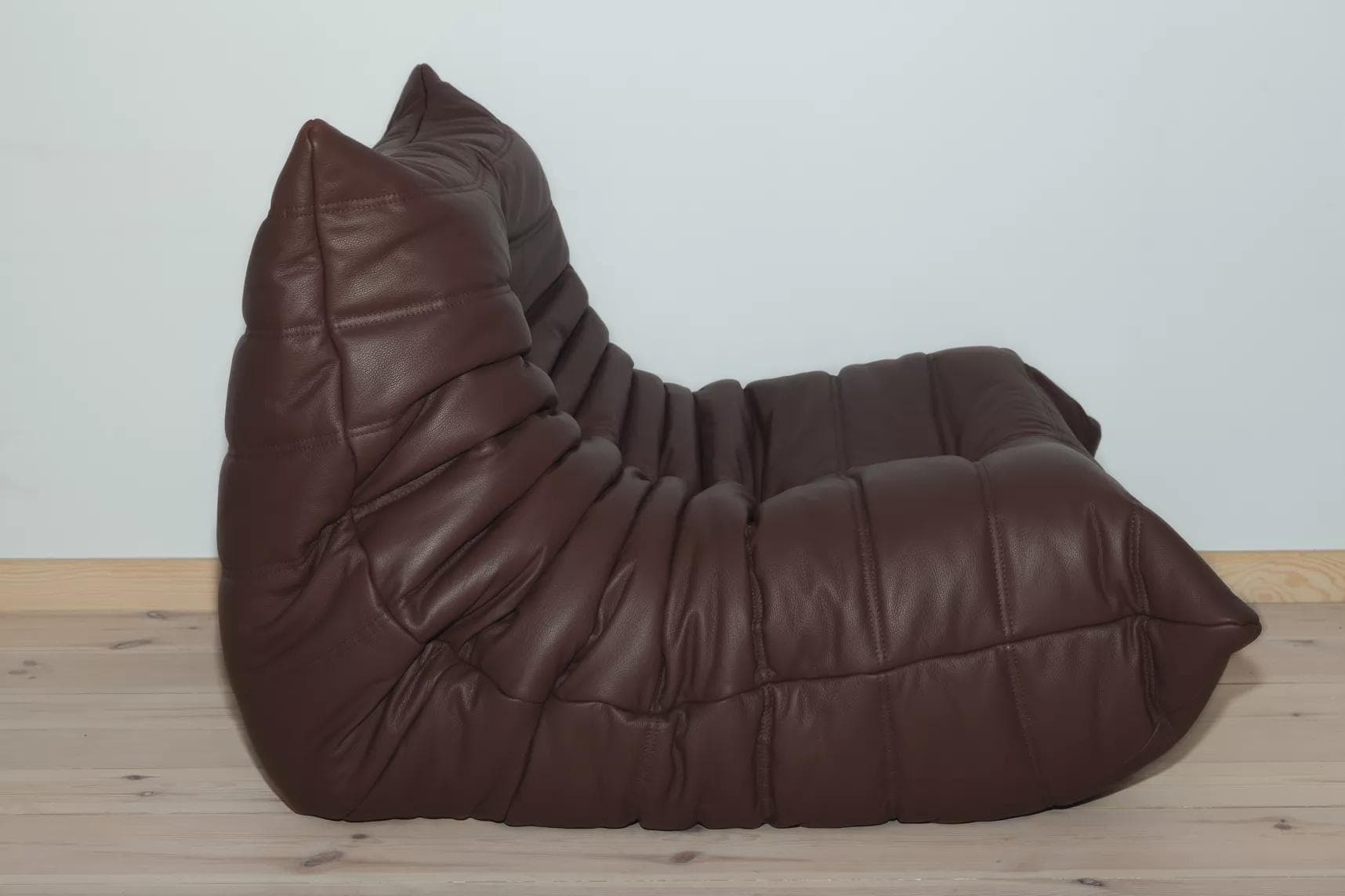 Fotel wypoczynkowy Togo, skóra brązowa madras - 165790