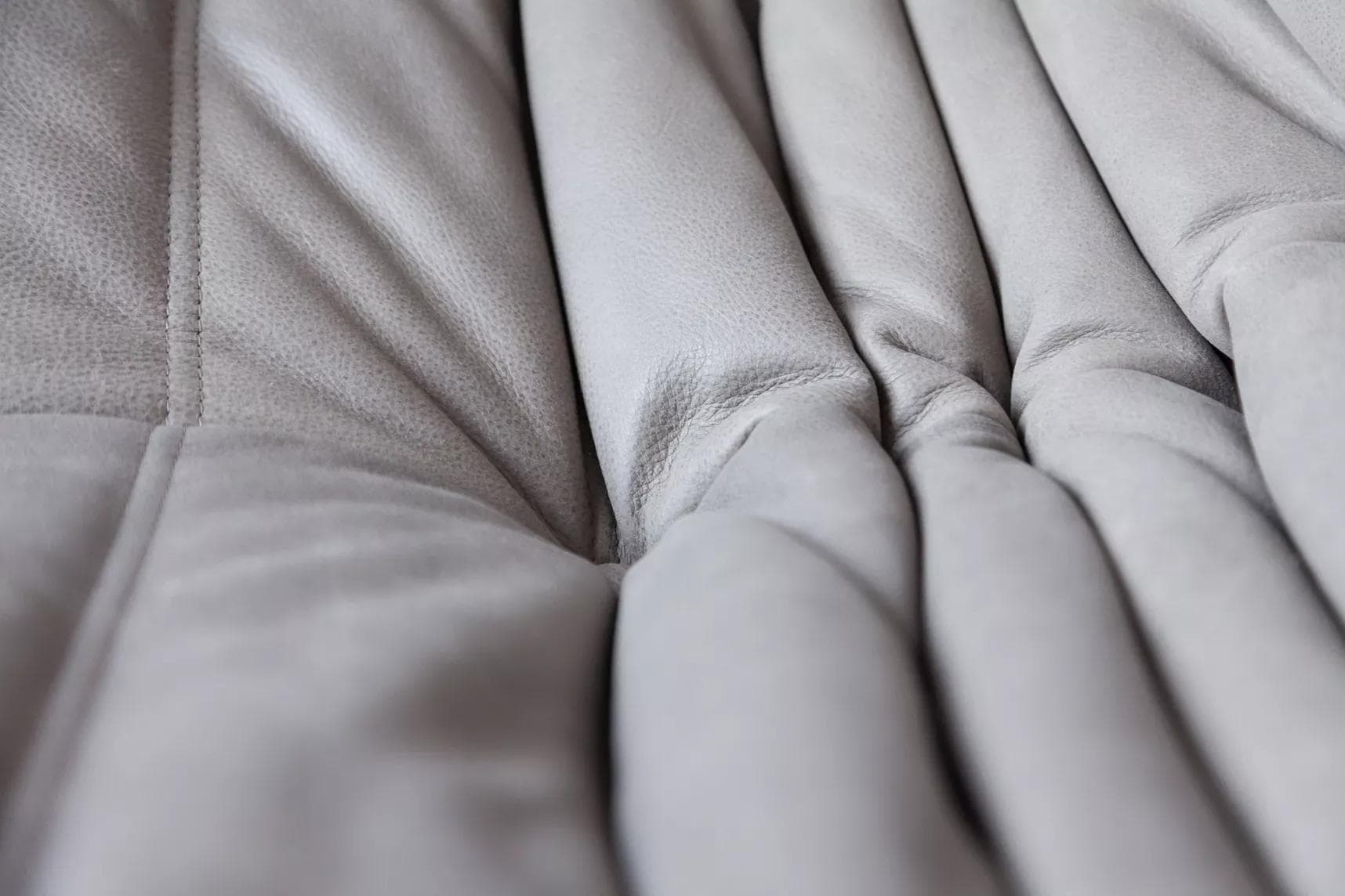 Fotel wypoczynkowy Togo, skóra szara madras - 165312