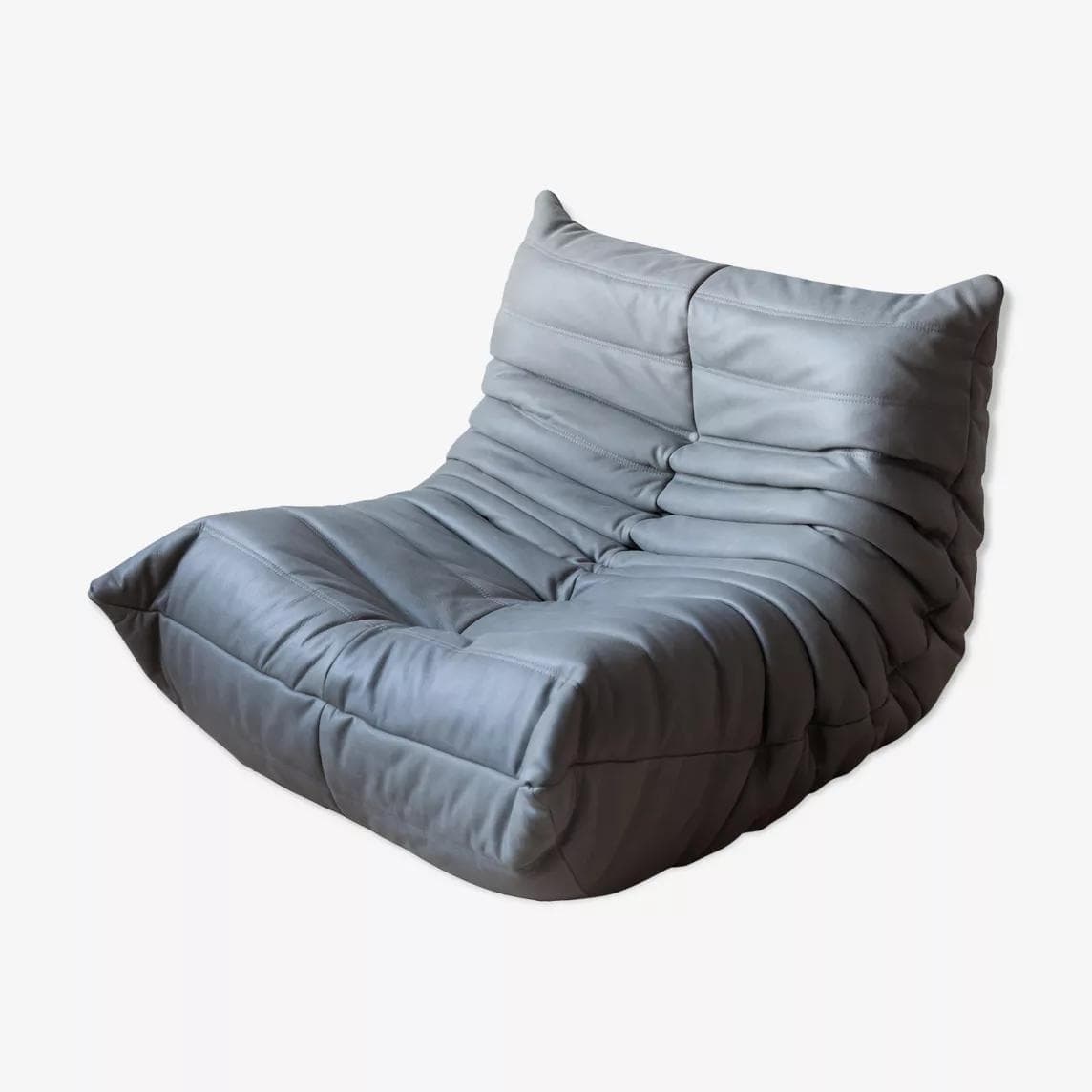 Fotel wypoczynkowy Togo, skóra szara madras - 165307