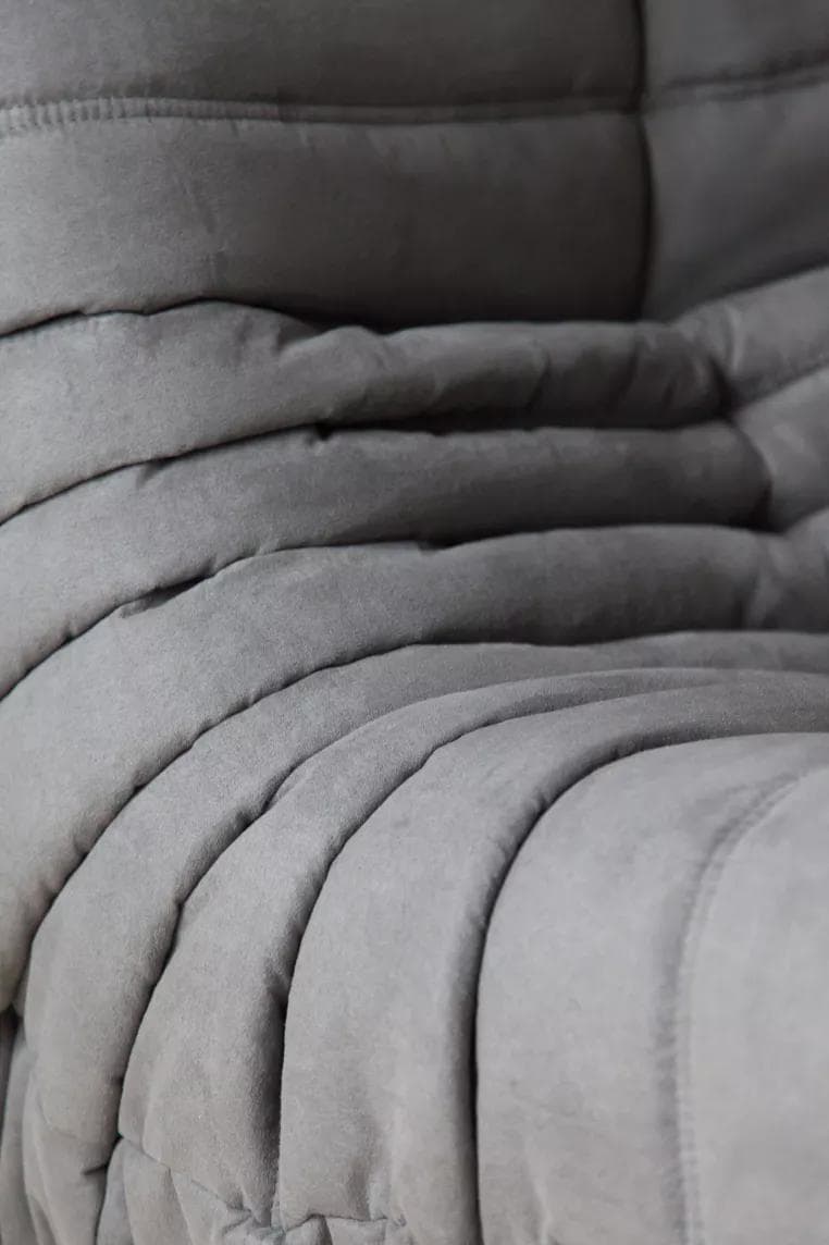 Fotel wypoczynkowy Togo, mikrofibra szara - 165719