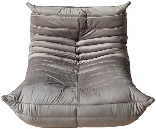 Fotel wypoczynkowy Togo, velvet szary ciepły - WYMIARY