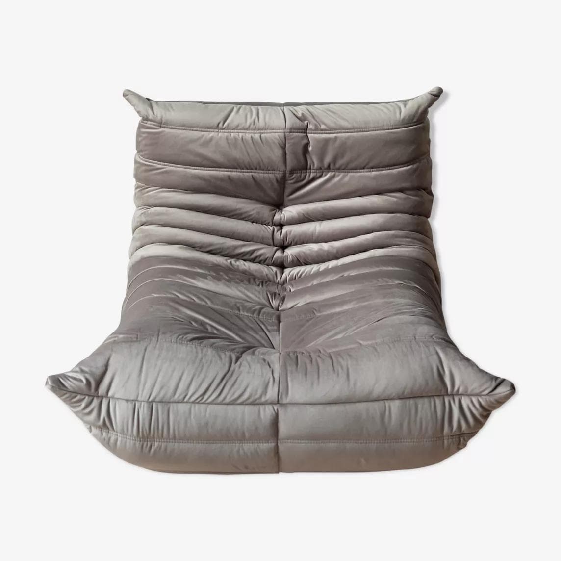 Fotel wypoczynkowy Togo, velvet szary ciepły - 165211