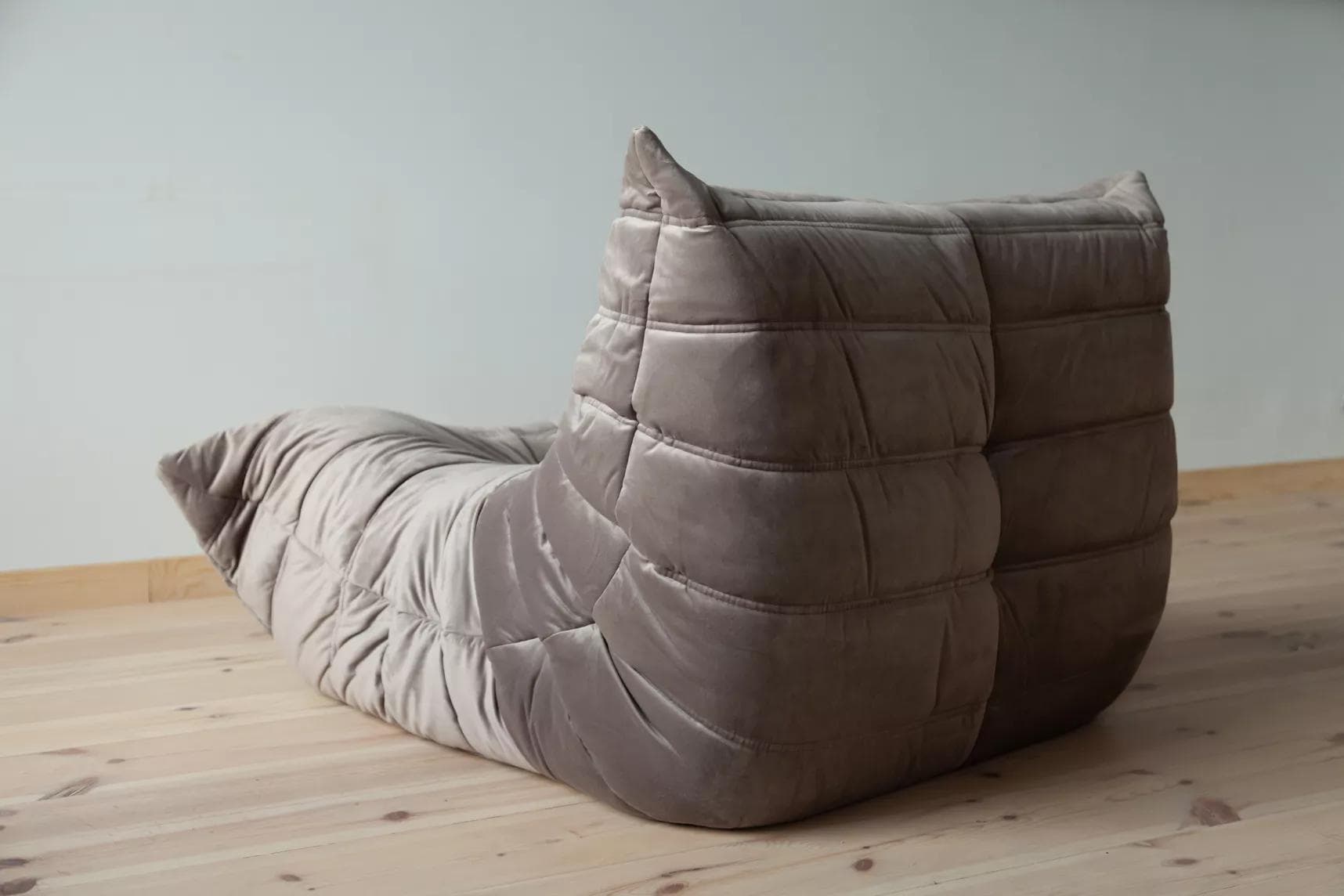 Fotel wypoczynkowy Togo, velvet szary ciepły - 165216