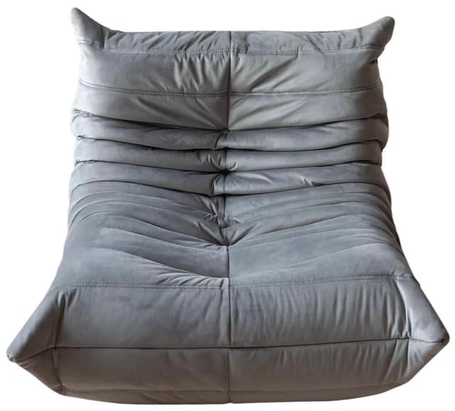 Fotel wypoczynkowy Togo, velvet szary srebrny - WYMIARY