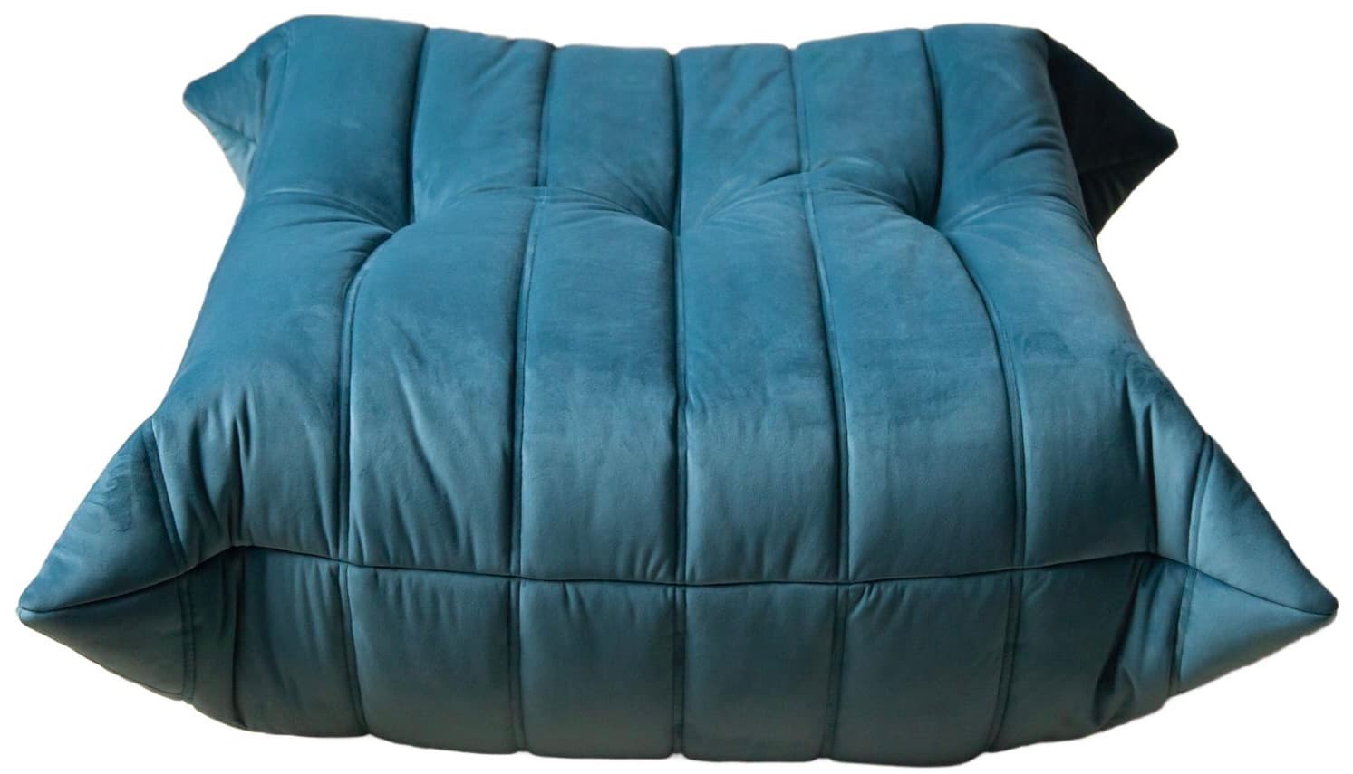 Podnóżek Togo, velvet błękitny morski - 59485