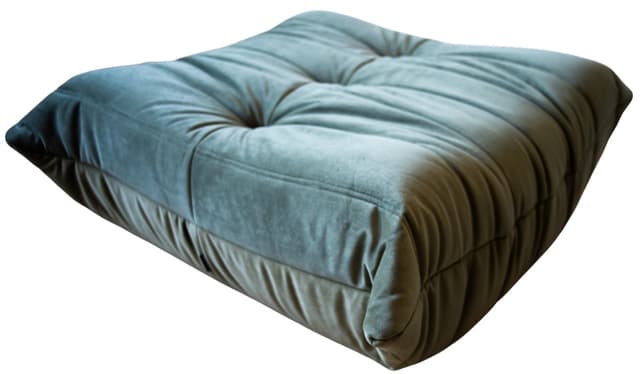 Podnóżek Togo, velvet zielony khaki - WYMIARY