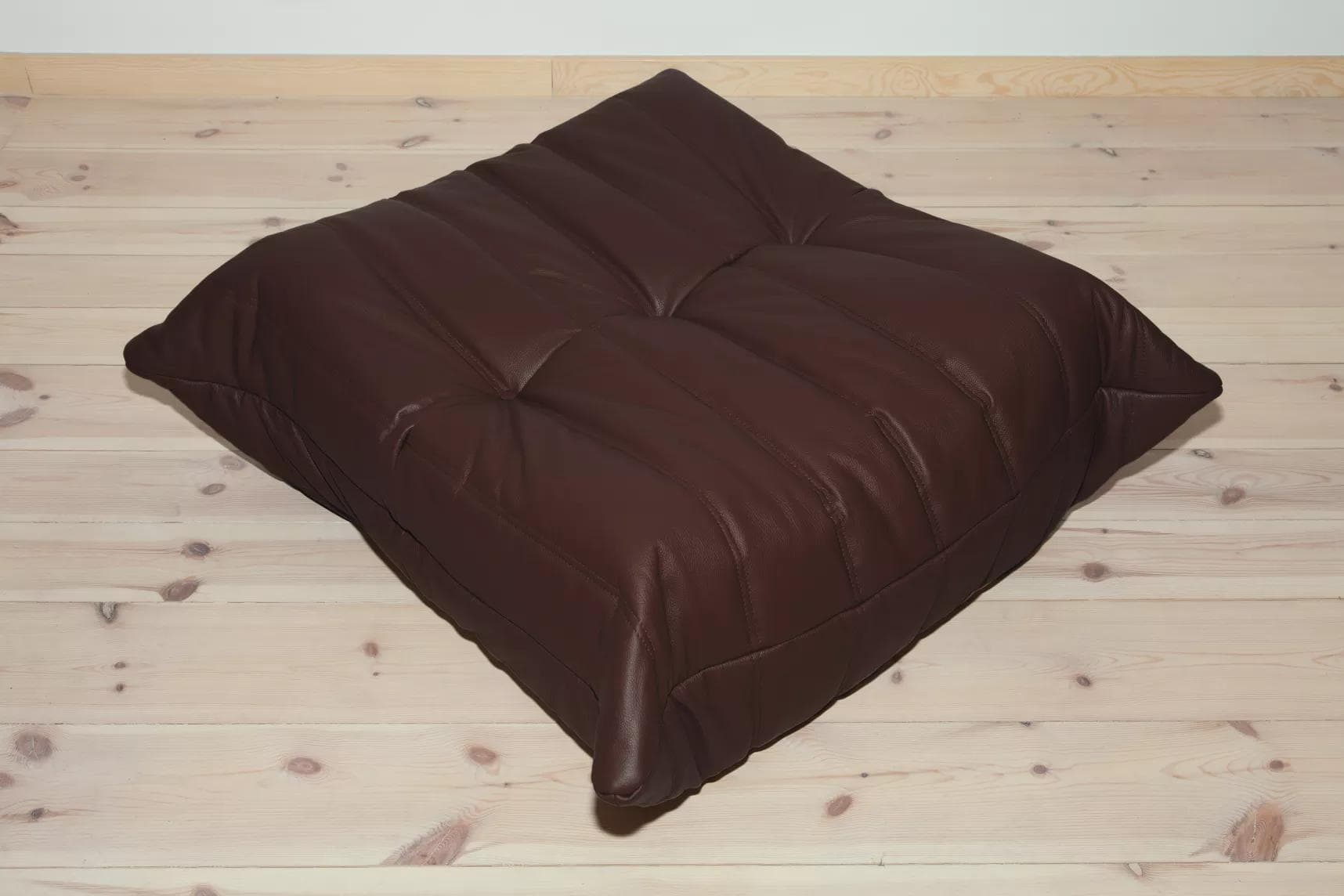 Podnóżek Togo, skóra brązowa madras - 165610