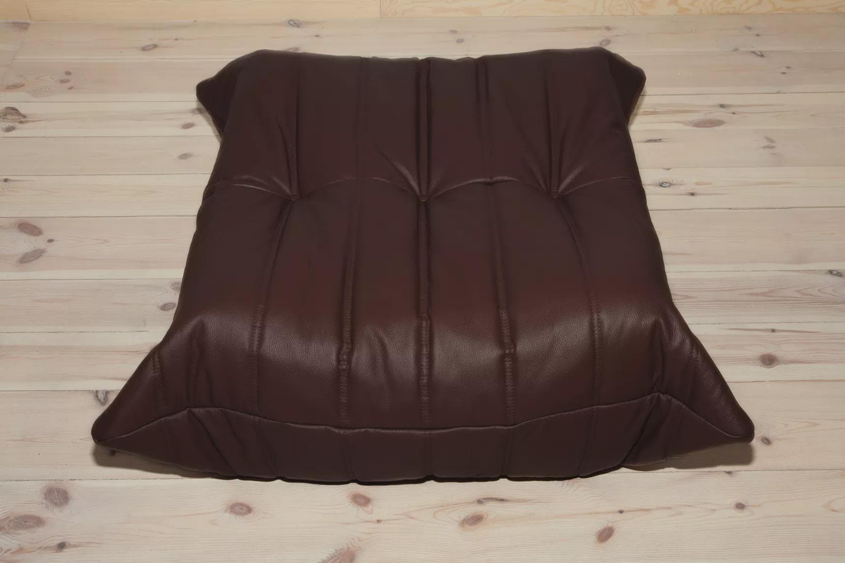 Podnóżek Togo, skóra brązowa madras - 165611