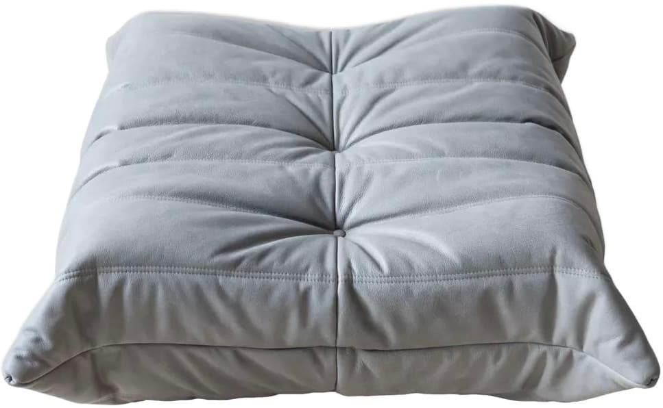 Podnóżek Togo, skóra szara madras