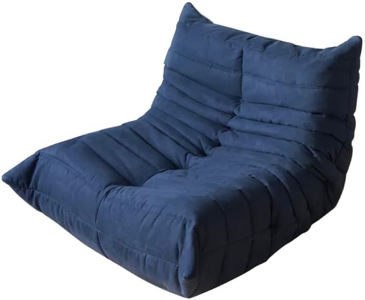 Fotel wypoczynkowy Togo, mikrofibra granatowy - 59583