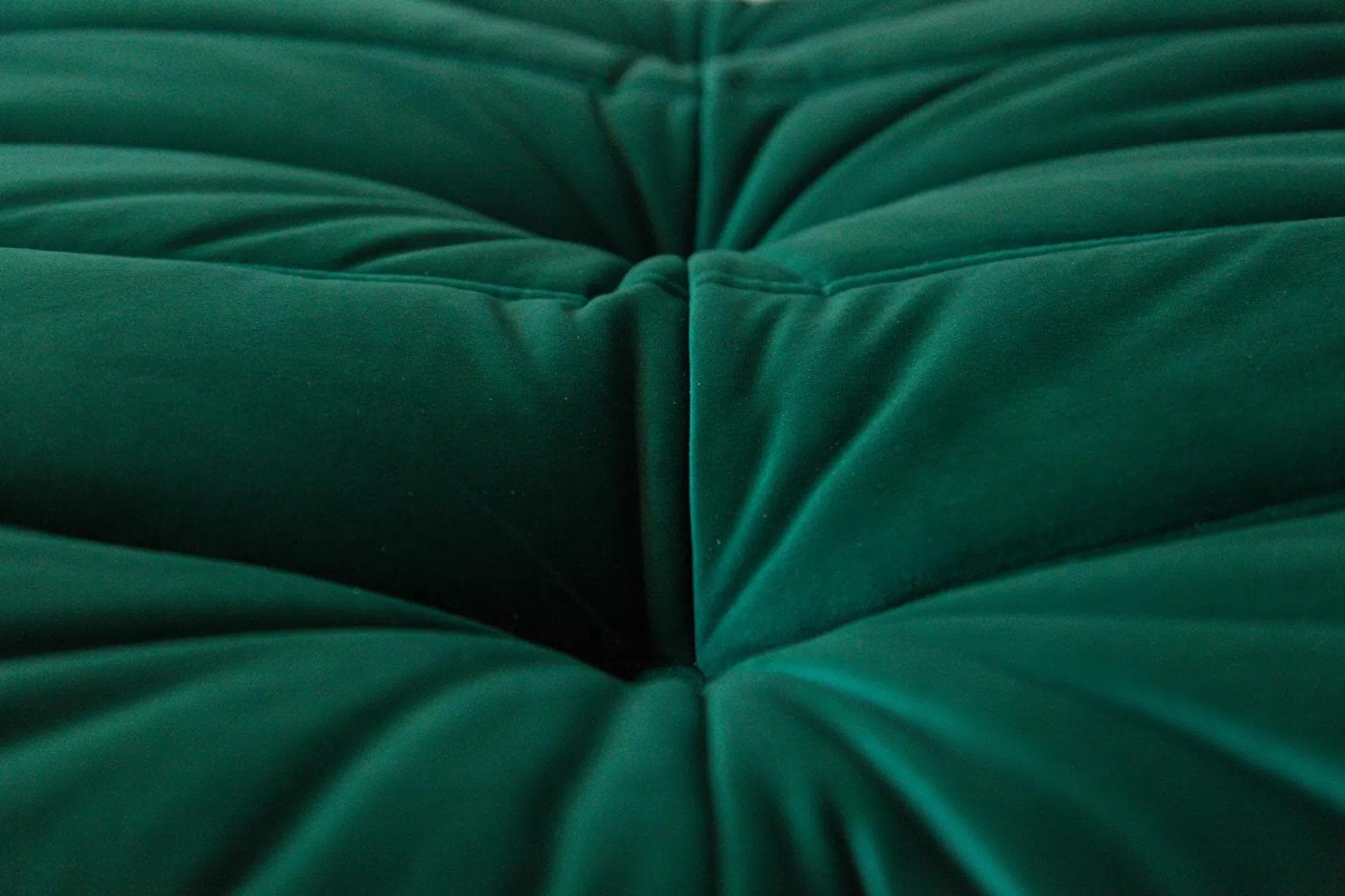 Podnóżek Togo, velvet zielony szmaragd - 165935