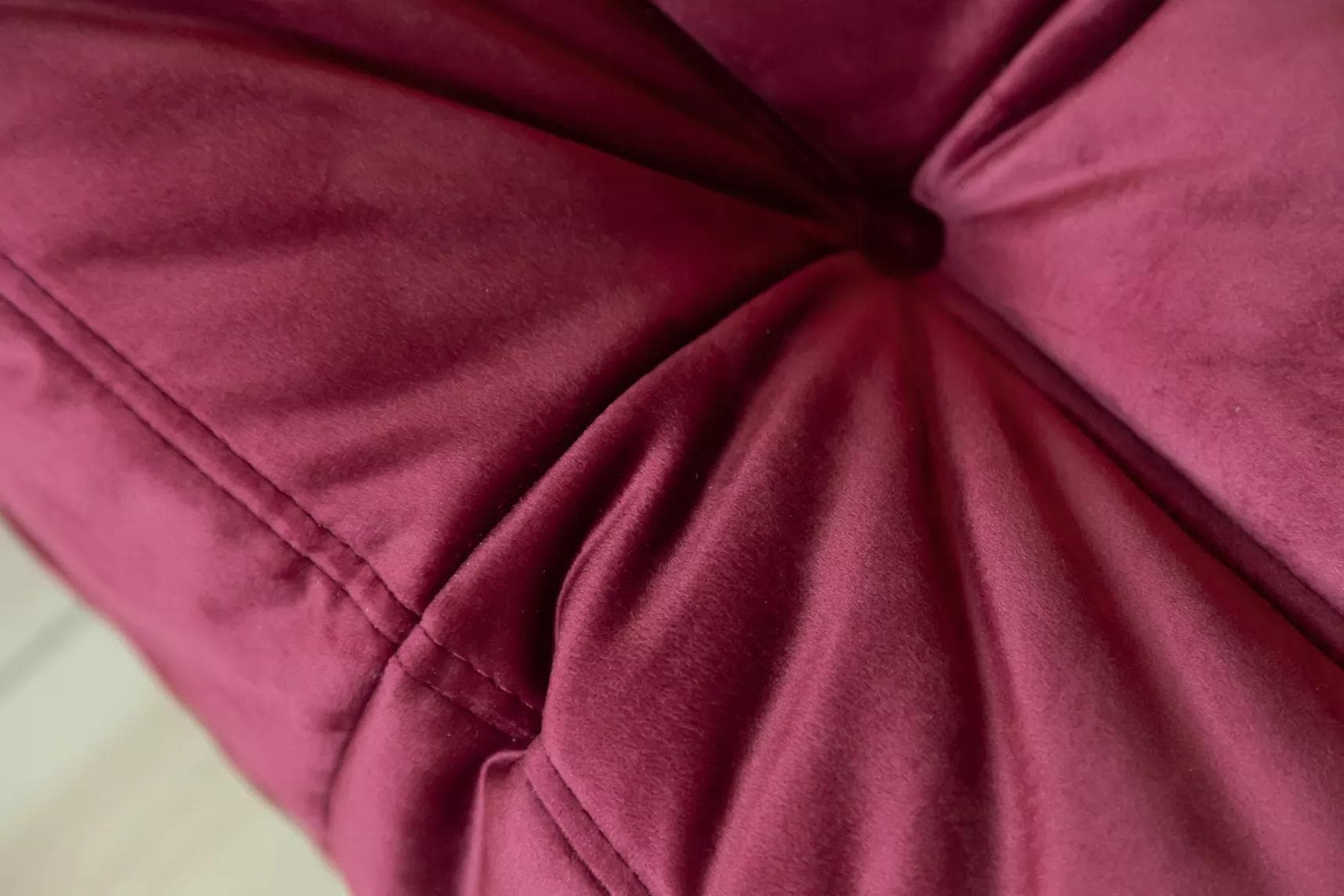 Podnóżek Togo, velvet bordowy - 165654