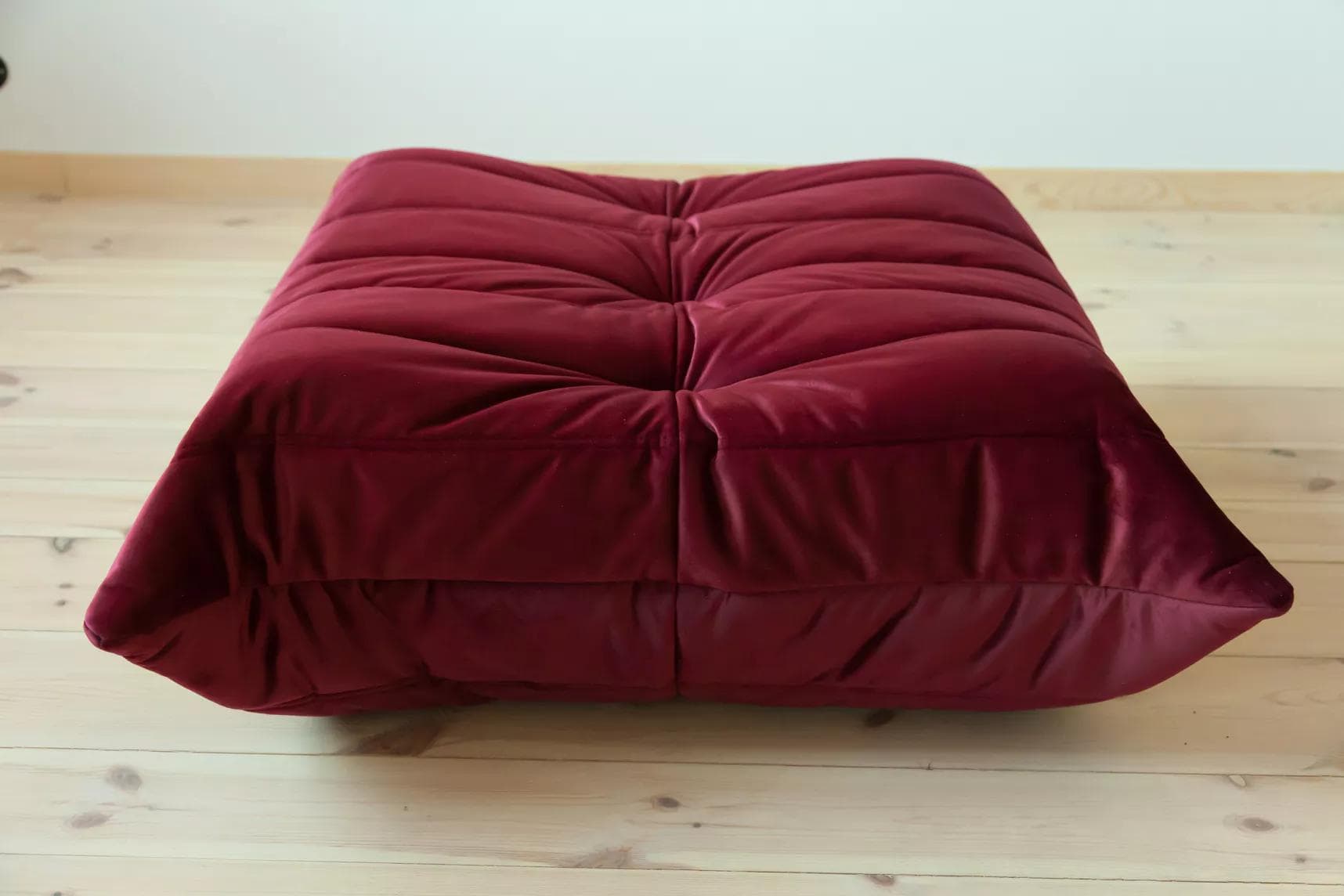 Podnóżek Togo, velvet bordowy - 165648