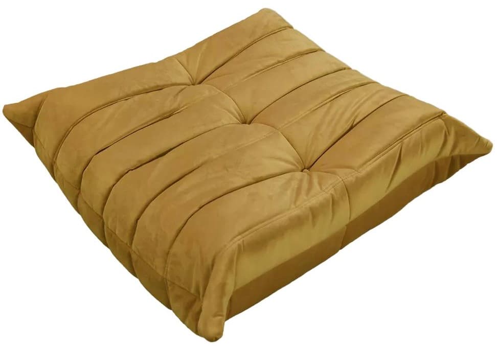 Podnóżek Togo, velvet musztardowy żółty - 59411