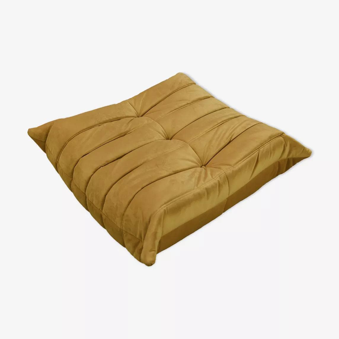 Podnóżek Togo, velvet musztardowy żółty - 165632