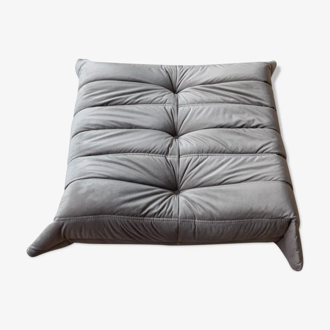 Podnóżek Togo, velvet szary ciepły - 165524