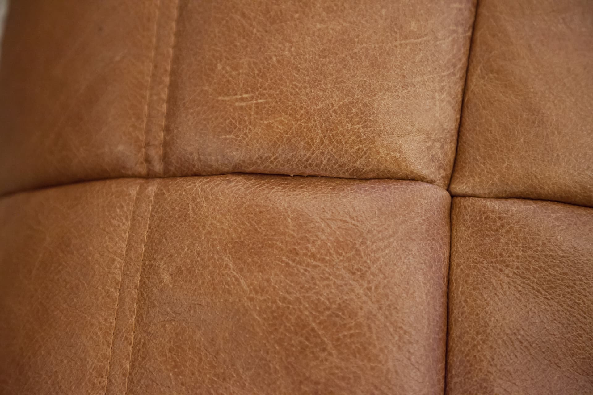 Podnóżek Togo, skóra brązowa tobacco - 390979