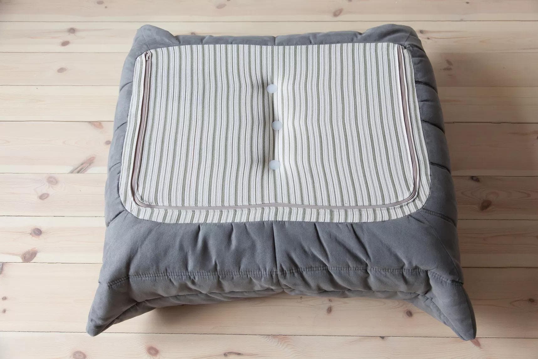 Podnóżek Togo, mikrofibra szara - 165559