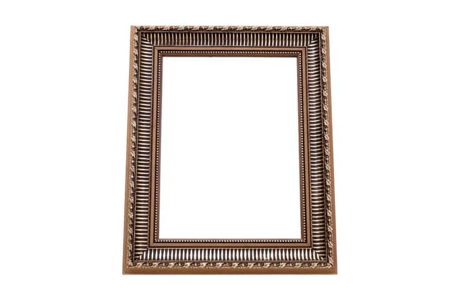 Golden Wall Mirror, Baroque Style, 1950s - DIMENSION