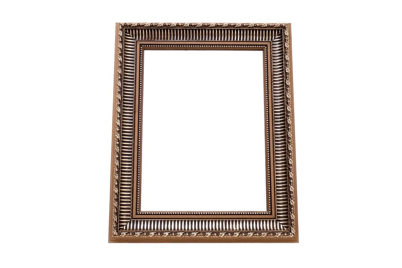 Złote lustro ścienne, styl barokowy, lata 50.