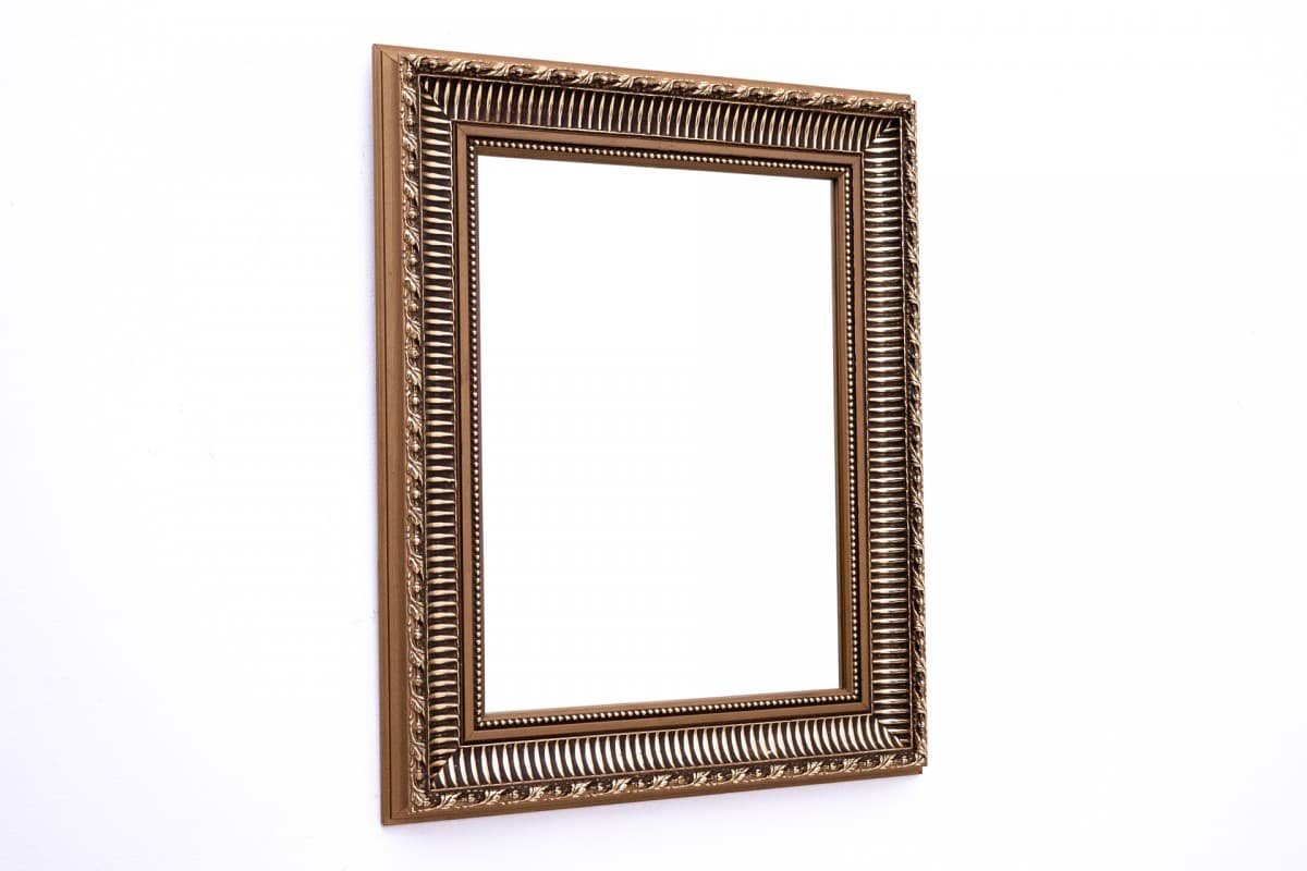 Golden Wall Mirror, Baroque Style, 1950s - 49476