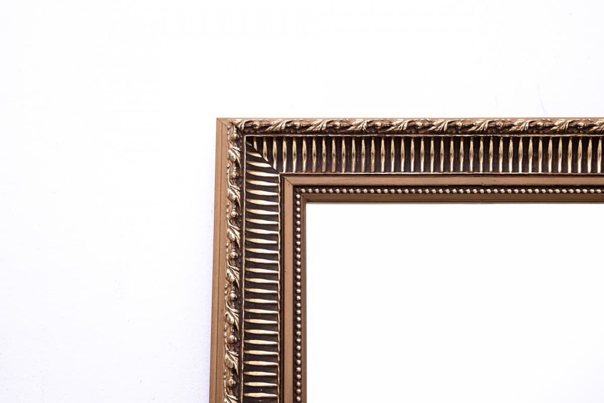 Golden Wall Mirror, Baroque Style, 1950s - 49477
