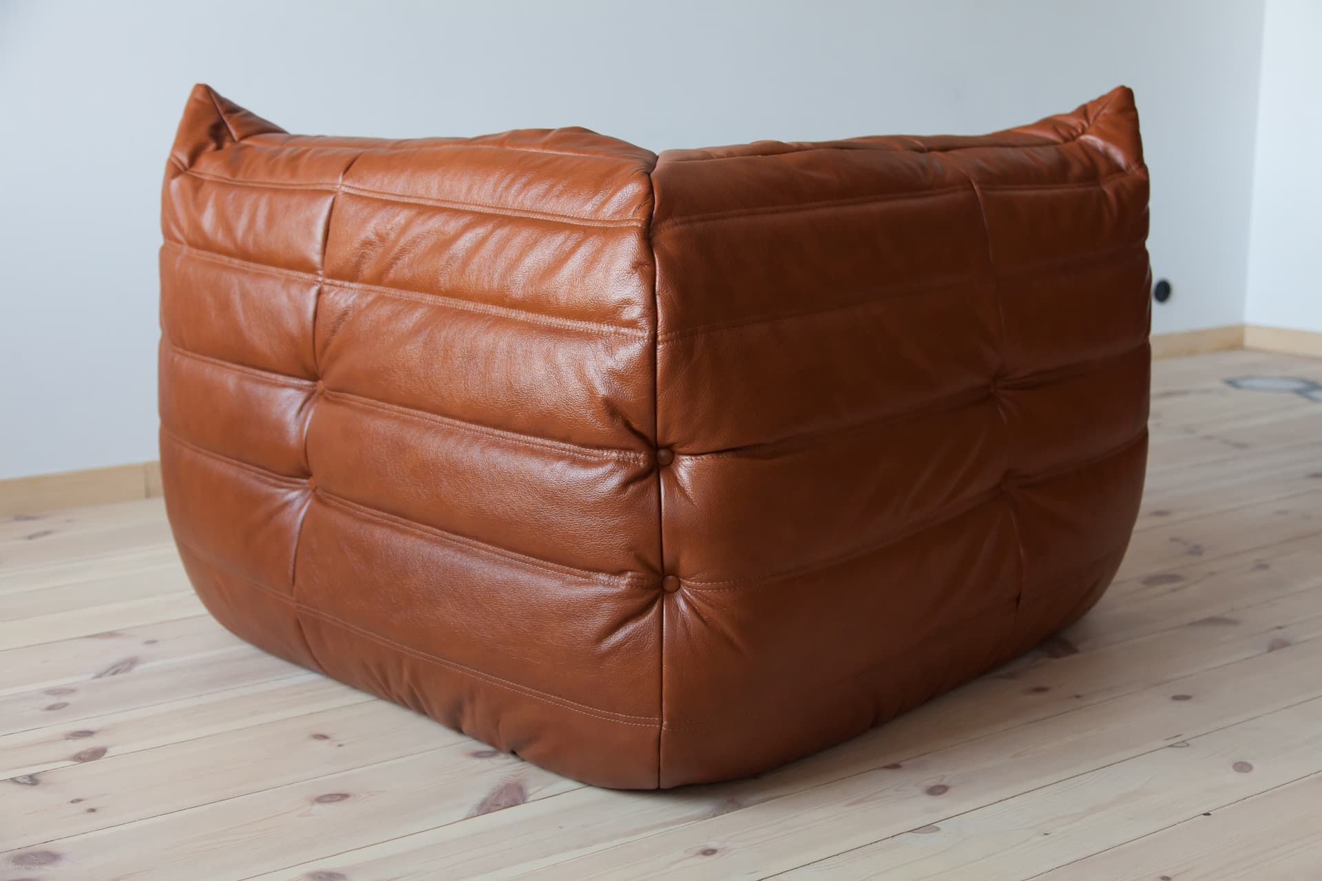 Narożnik Togo, skóra brązowa whisky - 165914