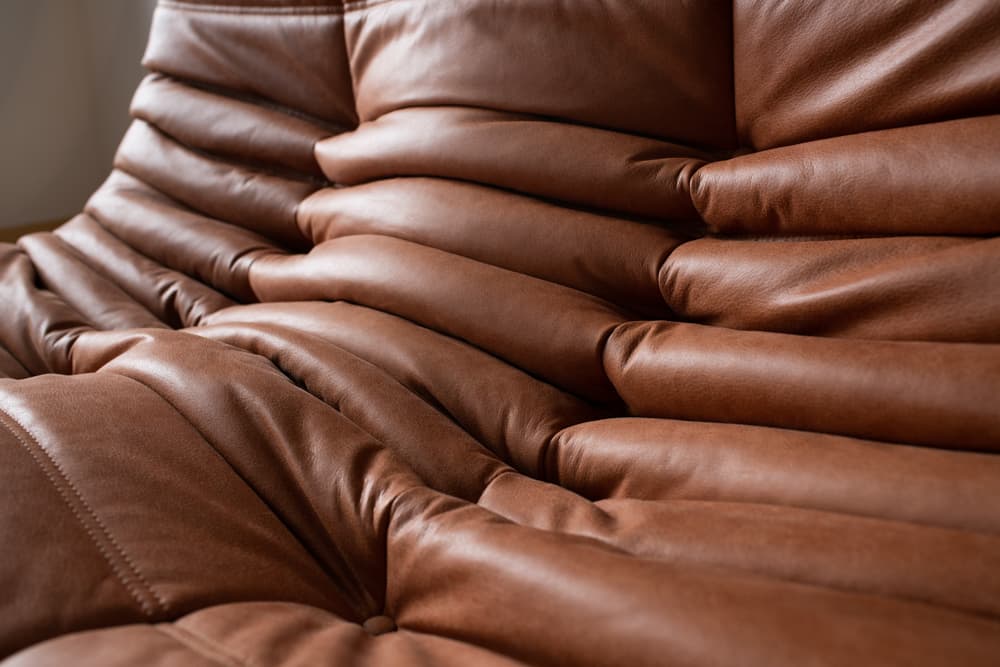 Sofa Togo dwuosobowa, skóra brązowa peach - 165594