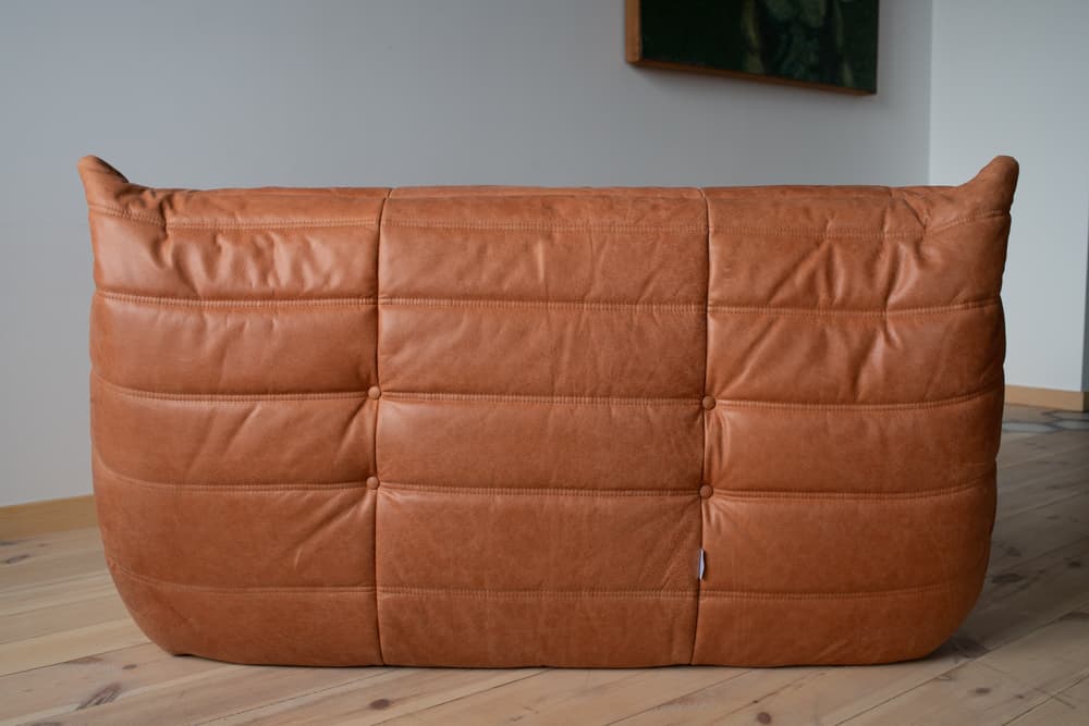 Sofa Togo dwuosobowa, skóra brązowa peach - 165590