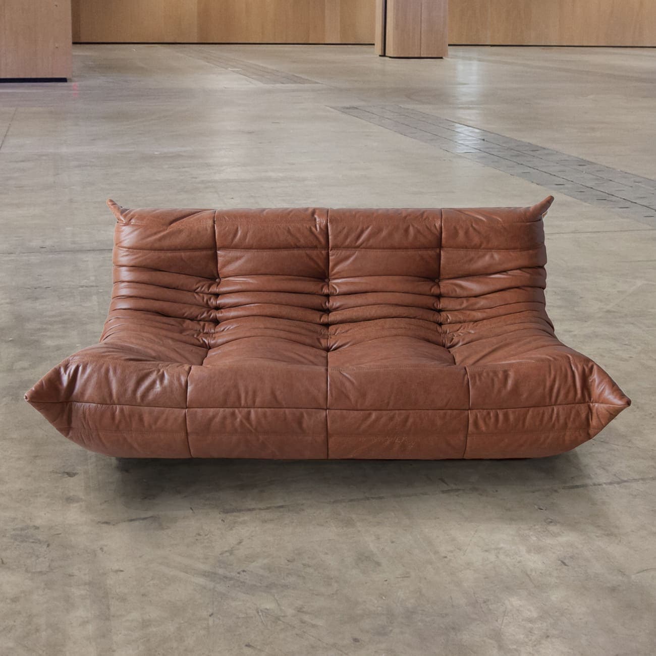 Sofa Togo trzyosobowa, skóra brązowa kentucky - 165459