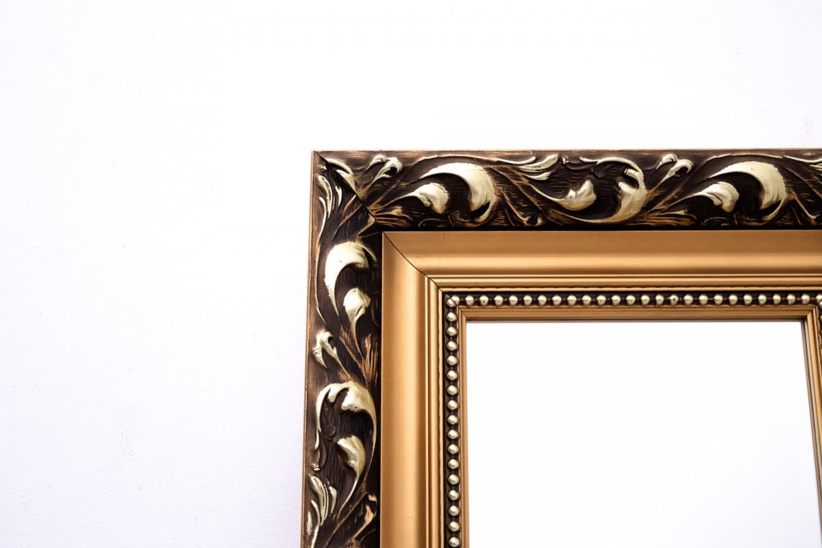 Gold Baroque Style Mirror, No Designer, No Country, No Era - 49480