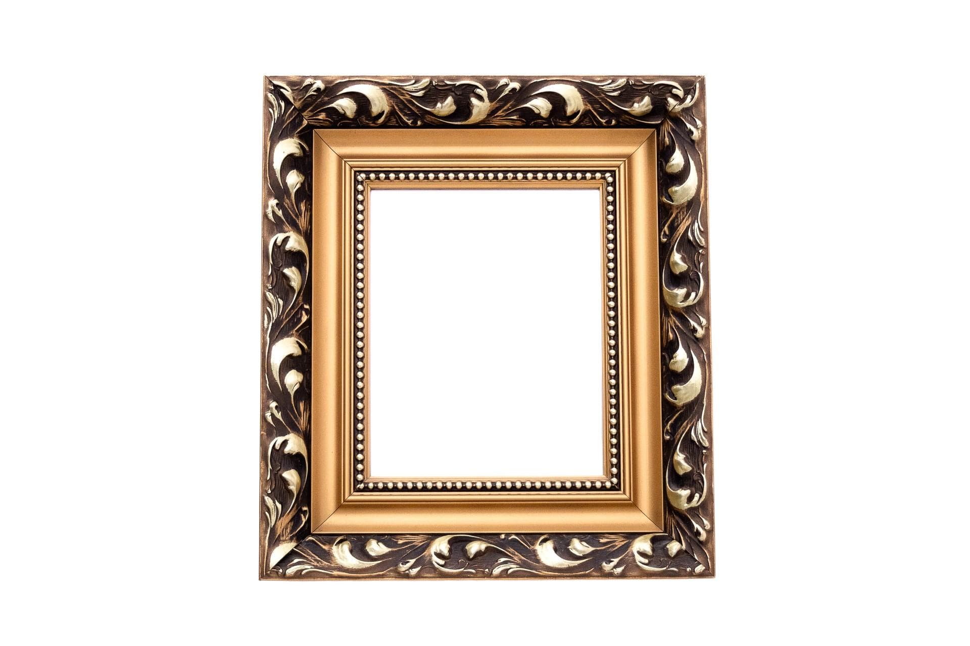 Gold Baroque Style Mirror, No Designer, No Country, No Era