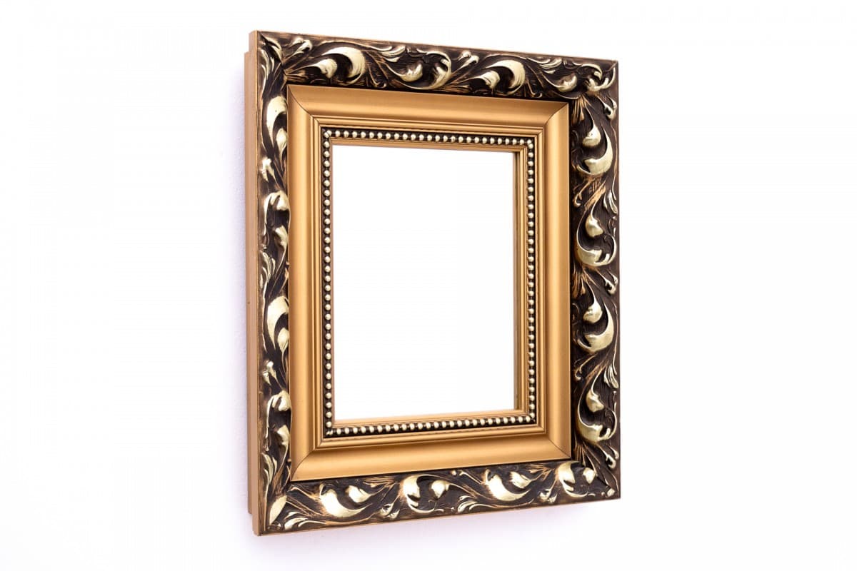 Gold Baroque Style Mirror, No Designer, No Country, No Era - 49479