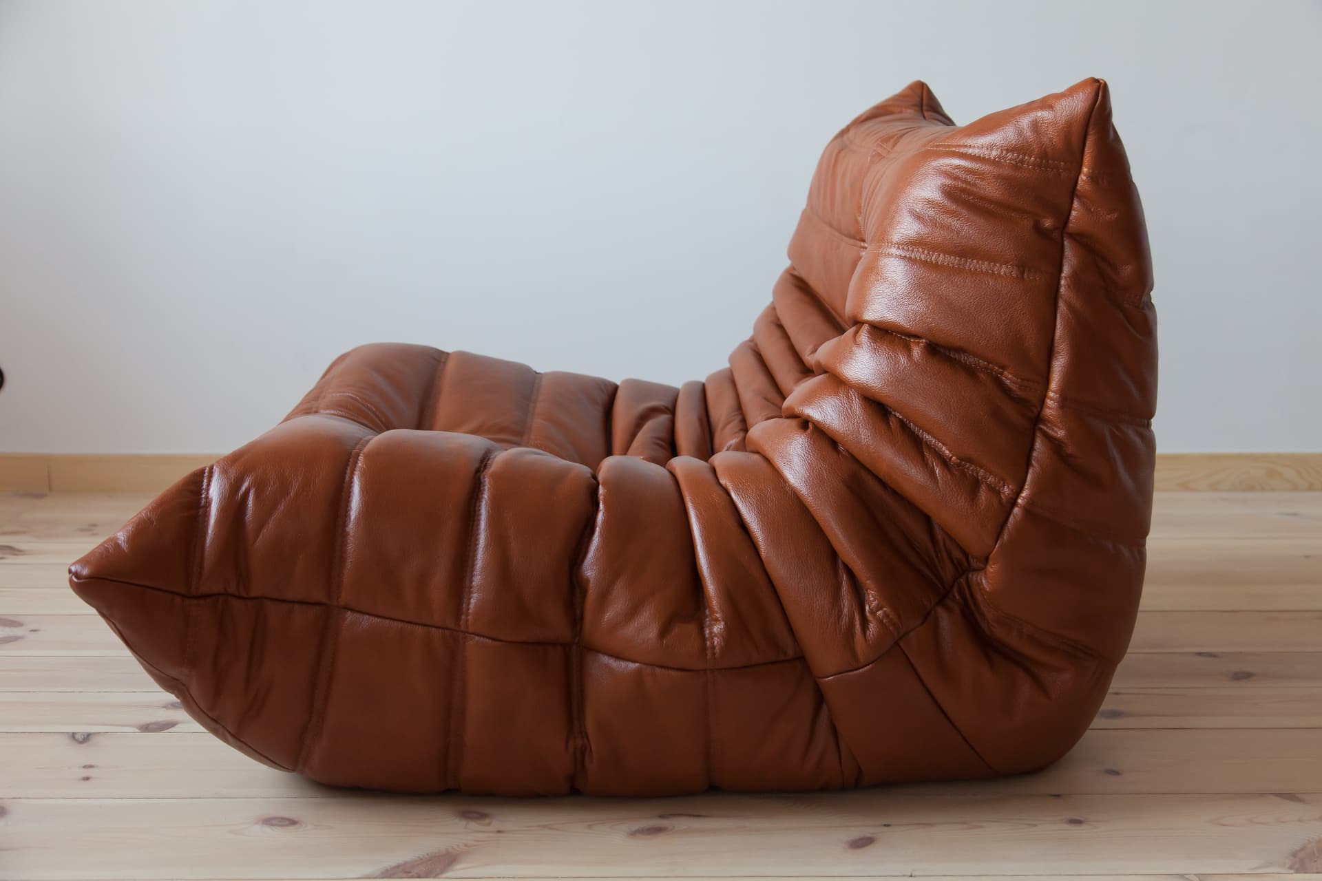 Fotel wypoczynkowy Togo, skóra brązowa whisky - 165434