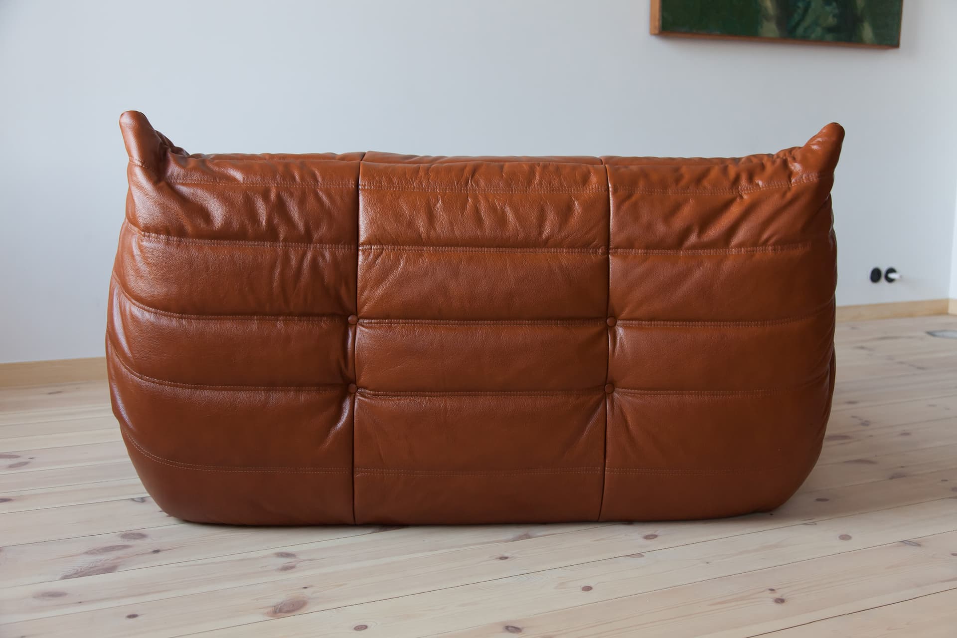 Sofa Togo dwuosobowa, skóra brązowa whisky - 166006