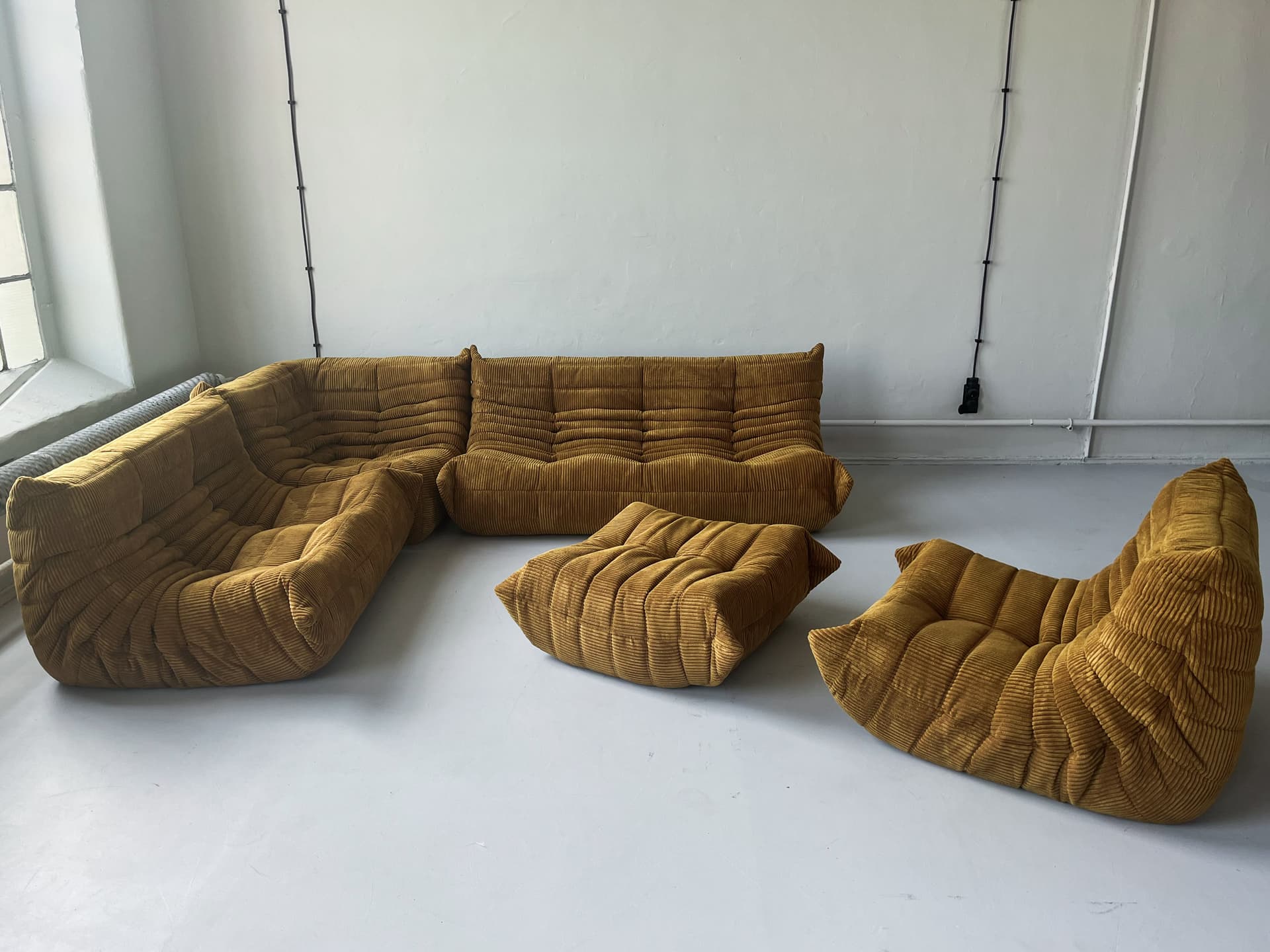 Zestaw wypoczynkowy Togo 5 części, cord piaskowy brąz - 166053