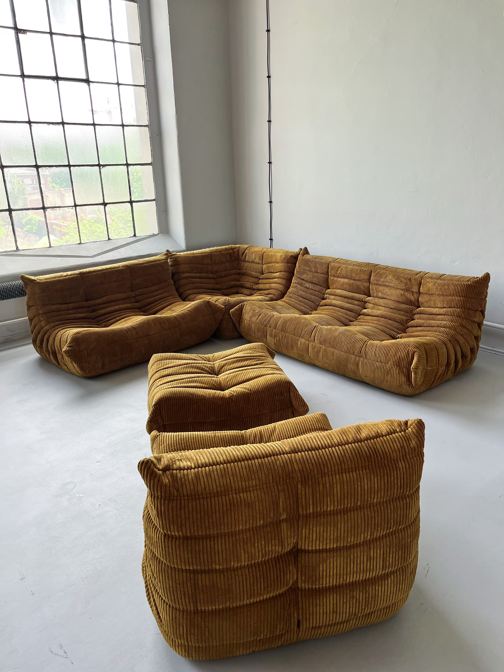 Zestaw wypoczynkowy Togo 5 części, cord piaskowy brąz - 166057