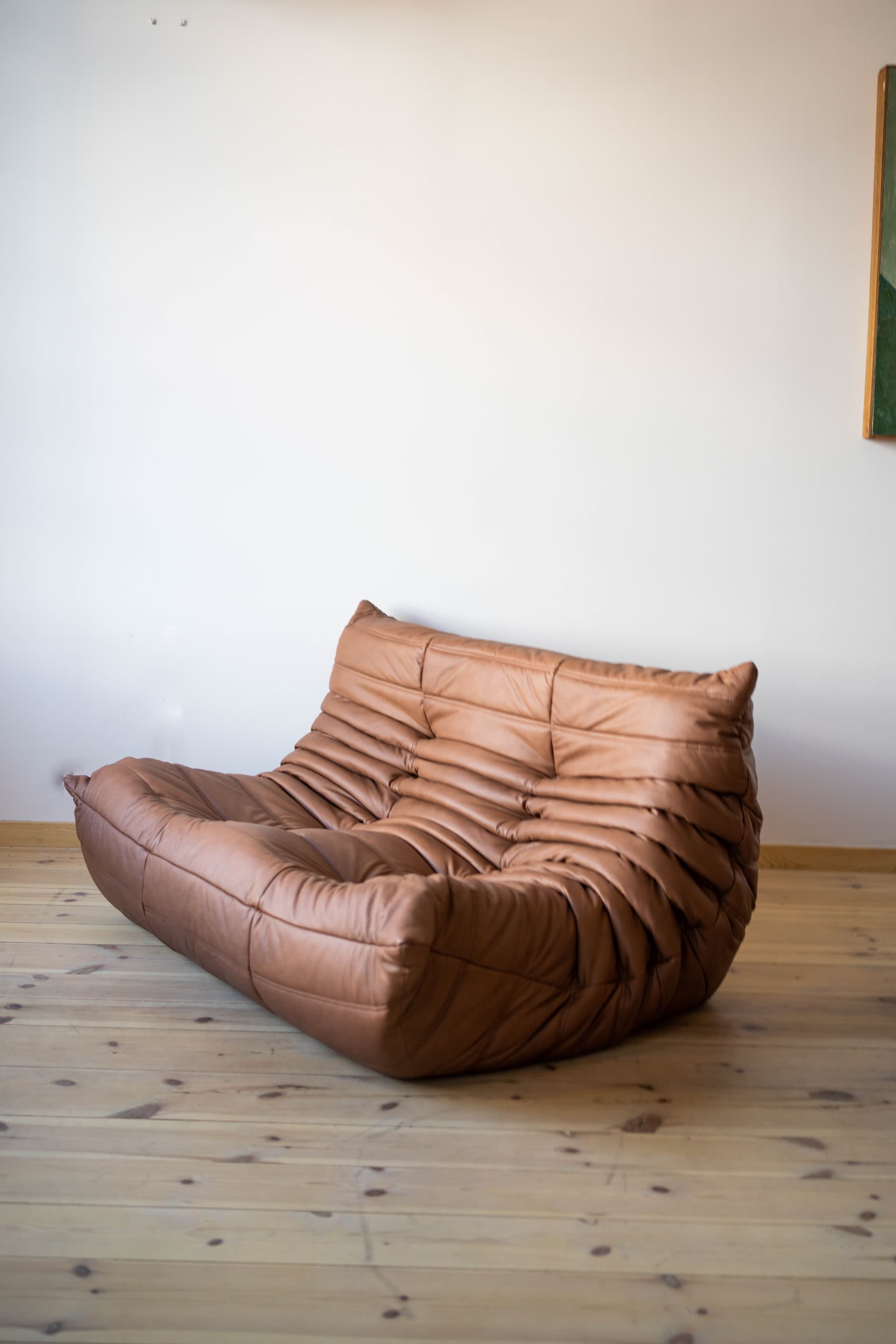 Sofa Togo dwuosobowa, skóra brązowa folk - 165497