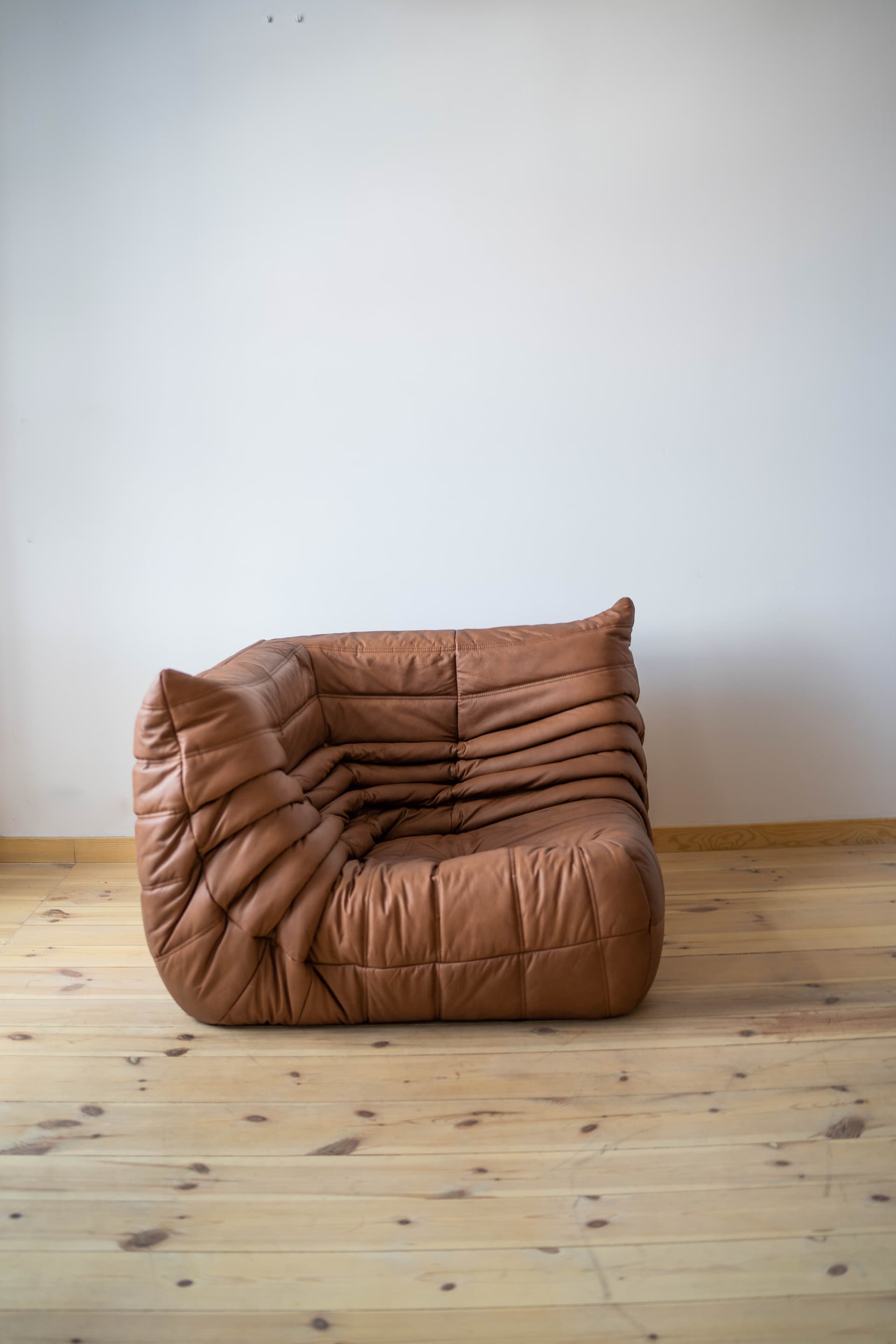 Narożnik Togo, skóra brązowa folk - 165483