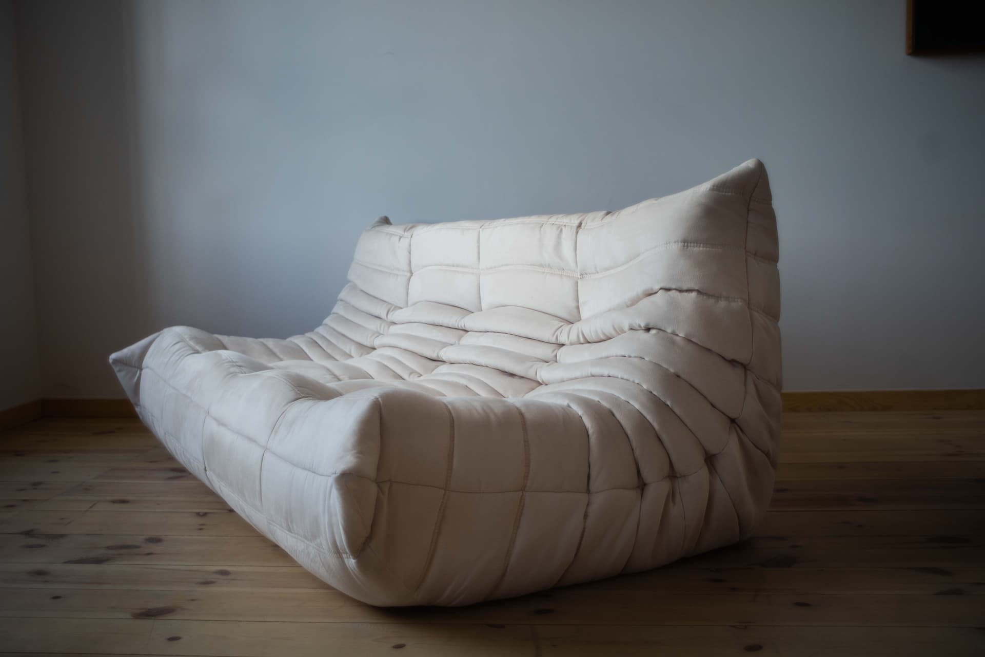 Sofa Togo trzyosobowa, velvet off-white - 166152