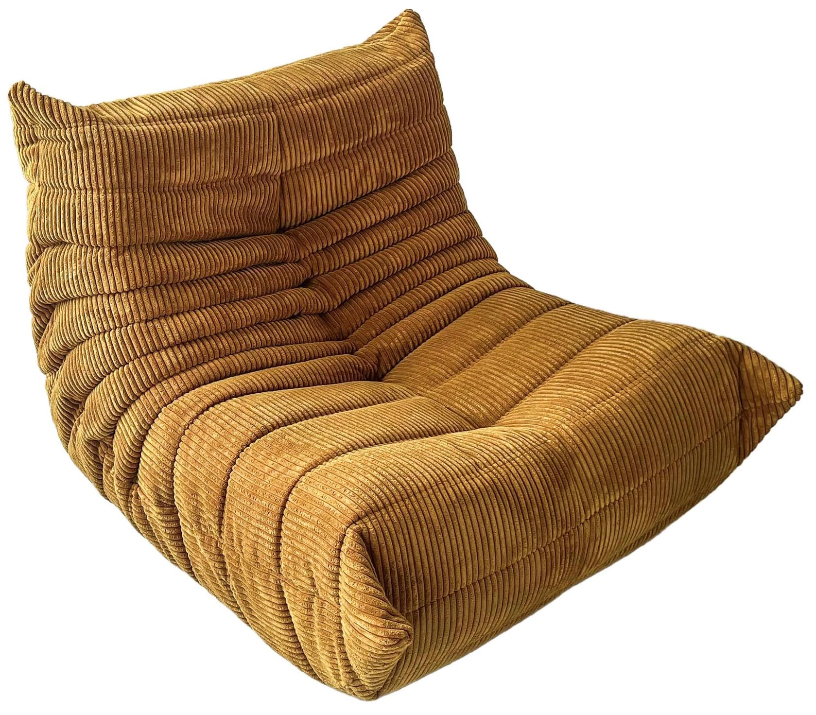 Fotel wypoczynkowy Togo, cord piaskowy brąz - 59390