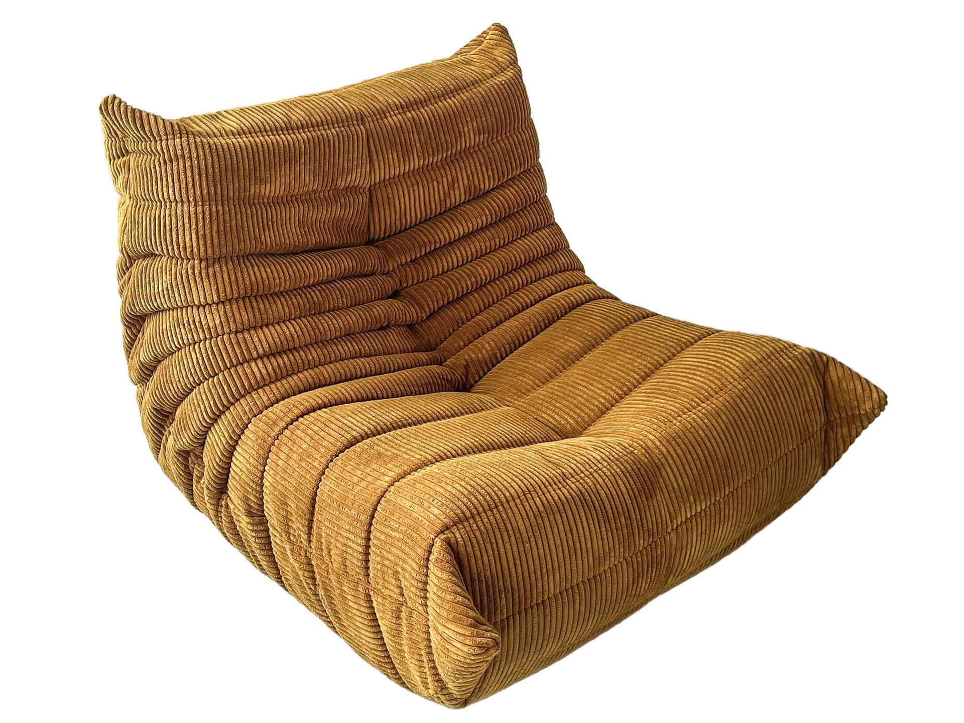 Fotel wypoczynkowy Togo, cord piaskowy brąz