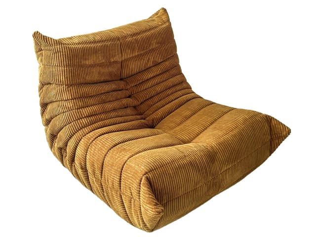 Fotel wypoczynkowy Togo, cord piaskowy brąz - WYMIARY