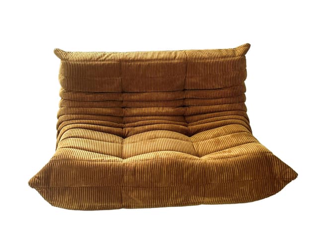 Sofa Togo dwuosobowa, cord piaskowy brąz - WYMIARY