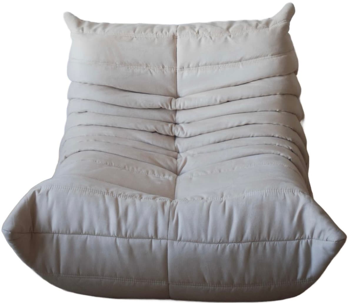 Fotel wypoczynkowy Togo, velvet off-white