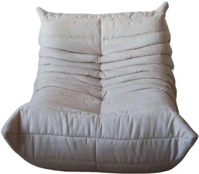 Fotel wypoczynkowy Togo, velvet off-white - WYMIARY