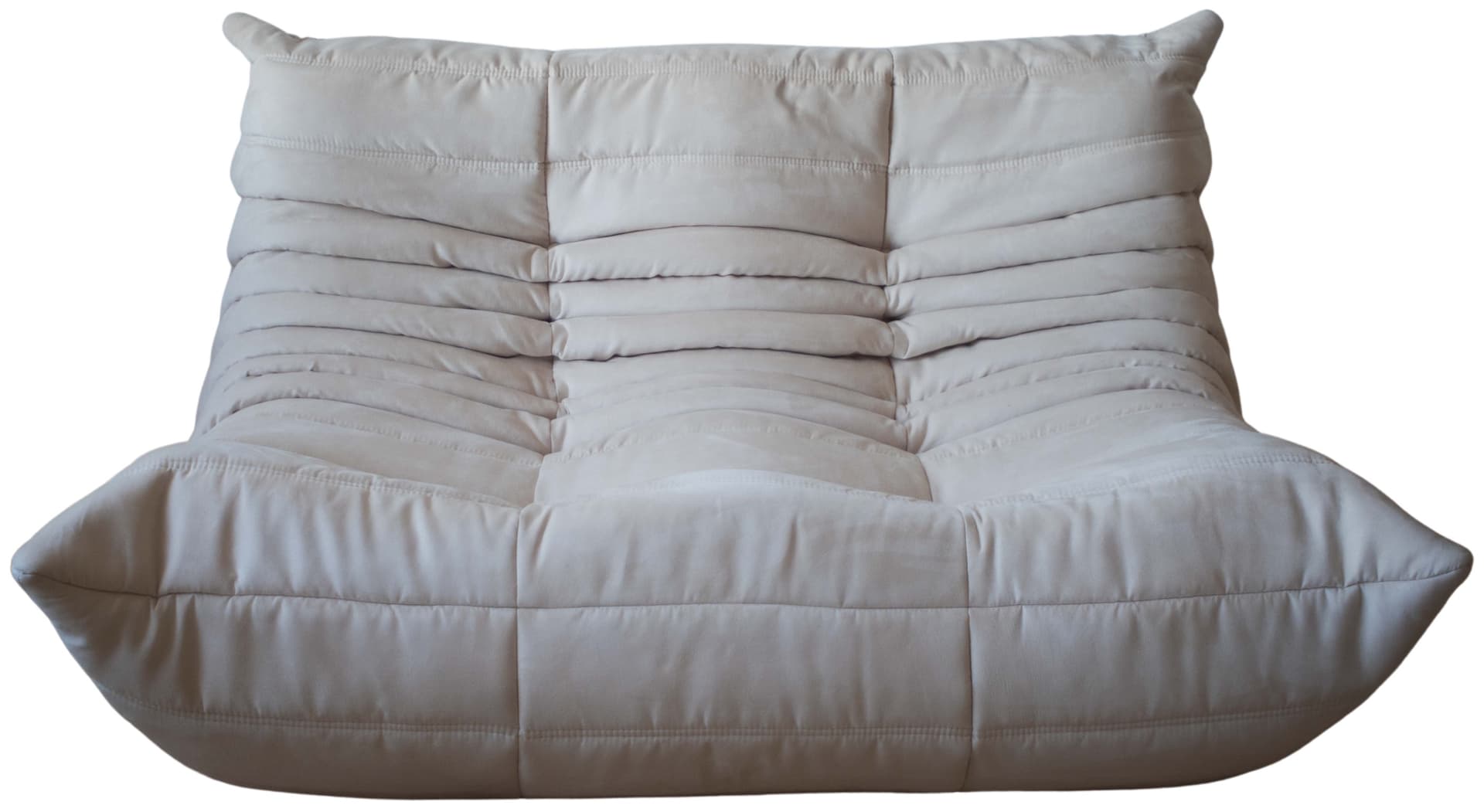 Sofa Togo dwuosobowa, velvet off-white