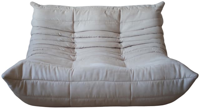 Sofa Togo dwuosobowa, velvet off-white - WYMIARY