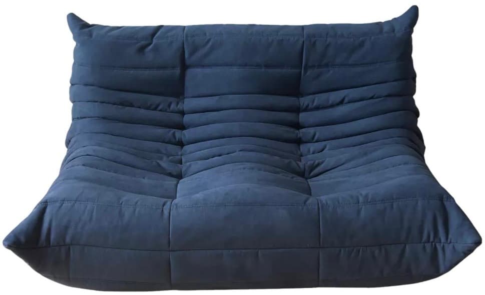 Sofa Togo dwuosobowa, mikrofibra granatowy - 59575