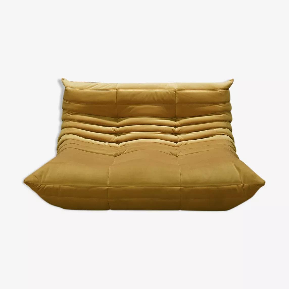 Sofa Togo dwuosobowa, velvet musztardowy żółty - 166264